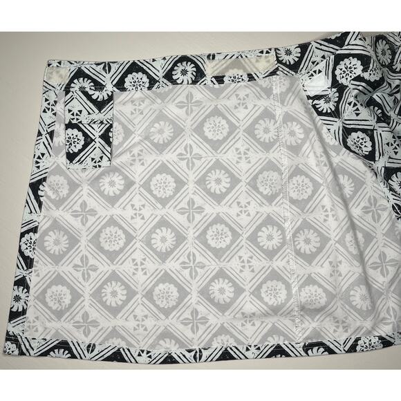 Ripskirt Hawaii Fijian Tapa white and black wrap skirt adjustable pocket S - Picture 4 of 13